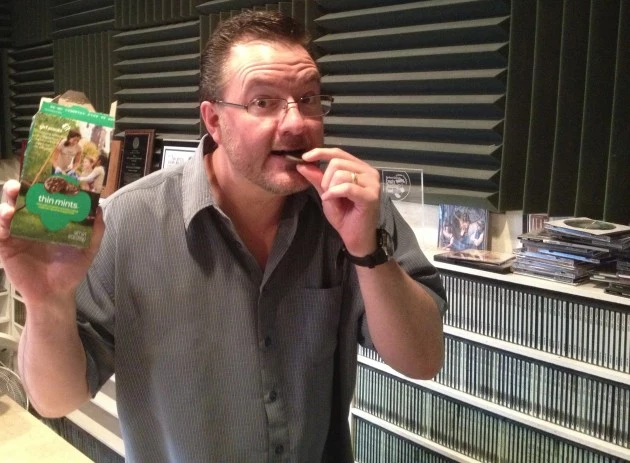 Todd Harding eating a Thin Mint Todd Harding eating a Thin Mint