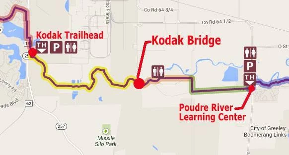 Poudre River Trail Closure Map