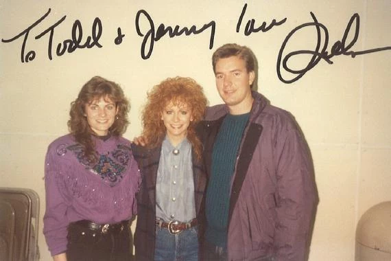 Jenny and Todd Harding with Reba at McNichols Arena in Denver Jenny and Todd Harding with Reba at McNichols Arena in Denver